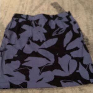 Floral Black and Blue Women's Skirt